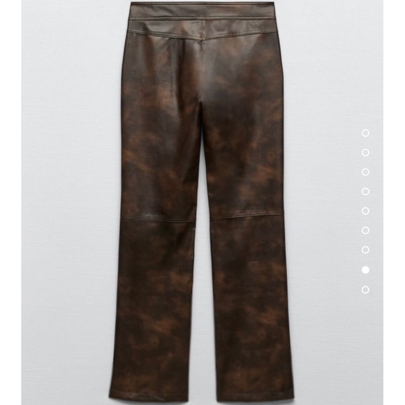 Zara faux leather high waisted pants with pockets - Picture 7 of 11